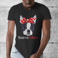 Boston Terrier Mom Bostie Women Girls Men's V-Neck T-Shirt, Couple Gifts, Mom Gifts, Boston Terrier Mom Gifts, funny design