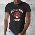 Boston Terrier Mom Dog Mother Men's V-Neck T-Shirt, Couple Gifts, Mom Gifts, Boston Terrier Mom Gifts, funny design