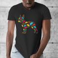 Boston Terrier Tacos Mexican Cinco De Mayo Taco Men's V-Neck T-Shirt, funny design