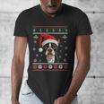 Boston Terrier Ugly Christmas Sweater Xmas For Adults Kids Men's V-Neck T-Shirt, Boston Terrier Christmas Gifts, funny design