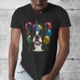 Celebration Event Birthday Party Boston Terrier Men's V-Neck T-Shirt, funny design