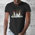Christmas Boston Terrier Santa Dog Lover Men's V-Neck T-Shirt, Boston Terrier Christmas Gifts, funny design