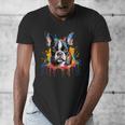 Colorful Boston Terrier Dog For Men Women Kids Men's V-Neck T-Shirt, funny design