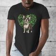 Cute Boston Terrier Shamrock St Patrick's Day Dog Lover Men Women Kids Men's V-Neck T-Shirt, funny design
