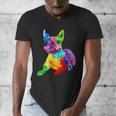 Dog Lover Boston Terrier Dog Colorful Boston Terrier Men Women Kids Men's V-Neck T-Shirt, funny design
