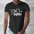 The Dogfather Boston Terrier Dog Dad Tshirt Idea Men's V-Neck T-Shirt, Couple Gifts, Boston Terrier Dad Gifts, funny design