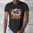 Halloween Boston Terrier Dog Breed With Jack O' Lantern Art Men's V-Neck T-Shirt, Boston Terrier Halloween Gifts, funny design