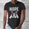 Nope Boston Terrier Puppy Dog Bostie Lover Men Women Girls Kids Men's V-Neck T-Shirt, funny design