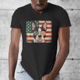 Patriotic Boston Terrier Dog Lover USA Flag 4th Of July For Men Women Kids Men's V-Neck T-Shirt, Patriotic Boston Terrier Gifts, Boston Terrier 4th Of July Gifts, funny design