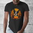 Pumpkin Boston Terrier Costume On Boston Terrier Halloween Men's V-Neck T-Shirt, Boston Terrier Halloween Gifts, funny design