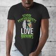School Psychologists Love Brains Halloween Teacher Counselor Men&#x27;s V-Neck T-Shirt, funny design