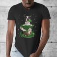 St Patrick's Day Leprechaun Boston Terrier Dog Shamrock For Men Women Kids Men's V-Neck T-Shirt, funny design