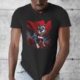 Super Power Superhero Boston Terrier Dog For Men Women Kids Men's V-Neck T-Shirt, funny design
