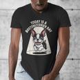 Today Is A Boston Terrier Day Cute Dog Lover Cartoon Men's V-Neck T-Shirt, funny design
