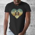 Vintage American Boston Terrier Lovers Valentine's Day Men's V-Neck T-Shirt, American Boston Terrier Gifts, funny design