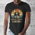 Vintage Boston Terrier Mom Dog Lovers Mother's Day Men's V-Neck T-Shirt, Couple Gifts, Mom Gifts, Boston Terrier Mom Gifts, funny design