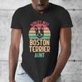 Worlds Best Boston Terrier Aunt Men's V-Neck T-Shirt, funny design