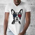 Boston Terrier Dog 4th July America USA Flag Men Women Kids Men's V-Neck T-Shirt, Boston Terrier 4th Of July Gifts, funny design