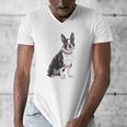 Boston Terrier Dog Dad Boston Terrier Dog Lovers Men's V-Neck T-Shirt, Couple Gifts, Boston Terrier Dad Gifts, funny design