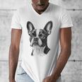 Boston Terrier Dog Motif Pet Illustration Boston Terrier For Men Women Kids Men's V-Neck T-Shirt, funny design