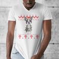 Boston Terrier Dog Santa Hat Men Kids Ugly Christmas Light Men's V-Neck T-Shirt, Boston Terrier Christmas Gifts, funny design