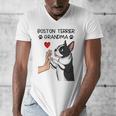 Boston Terrier Grandma Mother's Day Dog Mom Men's V-Neck T-Shirt, Couple Gifts, Mom Gifts, Boston Terrier Mom Gifts, funny design