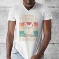 Boston Terrier Grandpa Dog Lover Father's Day Premium Men's V-Neck T-Shirt, funny design