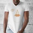 Boston Terrier Halloween Cute Bostie Dog Pocket Boo Men's V-Neck T-Shirt, Boston Terrier Halloween Gifts, funny design