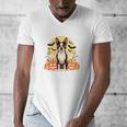 Boston Terrier Halloween Dog Lover Pumpkin Costume Men's V-Neck T-Shirt, Boston Terrier Halloween Gifts, funny design