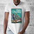 Boston Terrier Merry Christmas Tree Truck Dog X-Mas Men's V-Neck T-Shirt, Boston Terrier Christmas Gifts, funny design