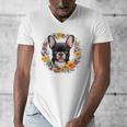 Boston Terrier Mom Floral Bostie Dog Lover Flowers Cute Men's V-Neck T-Shirt, Couple Gifts, Mom Gifts, Boston Terrier Mom Gifts, funny design
