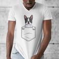 Boston Terrier In The Pocket Cute Boston Terrier Dog Lovers Men Women Girls Kids Men's V-Neck T-Shirt, funny design