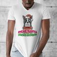 Boston Terrier Santa Claus Christmas Dog Men's V-Neck T-Shirt, Boston Terrier Christmas Gifts, funny design