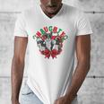 Boston Terrier Santa Claus Elf Reindeer Christmas Dog X-Mas Men's V-Neck T-Shirt, Boston Terrier Christmas Gifts, funny design