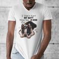 Boston Terrier Shirt I Didn't Fart My Butt Blew You A Kiss Men's V-Neck T-Shirt, funny design