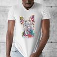 Boston Terrier Splash Men's V-Neck T-Shirt, funny design