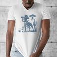 Boston Terrier UFO Cowboy Dog Dog Mom Dog Dad Alien Dog Men's V-Neck T-Shirt, Couple Gifts, Mom Gifts, Boston Terrier Dad Gifts, Boston Terrier Mom Gifts, funny design