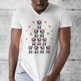 Boston Terrier Xmas Tree Lights For Men Women Boston Terrier Men's V-Neck T-Shirt, funny design