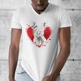 Valentine's Day Boston Terrier Dog Men's V-Neck T-Shirt, funny design