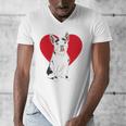 Valentine's Day Boston Terrier Lover Men's V-Neck T-Shirt, funny design