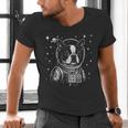 Astronaut Boston Terrier Space Galaxy Dog Lovers Men's V-Neck T-Shirt, gift for family, gift for coworker