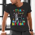 My Birthday Colorful Costume Boston Terrier Party Men's V-Neck T-Shirt, gift for family, gift for coworker