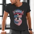 Boston Terrier 4th Of July US Merica Bostie Dog Patriotic For Men Women Kids Men's V-Neck T-Shirt, Patriotic Boston Terrier Shirts, Boston Terrier 4th Of July Shirts, gift for family, gift for coworker