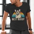Boston Terrier Boston-Bulldog Men's V-Neck T-Shirt, gift for family, gift for coworker