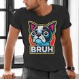 Boston Terrier Bruh Dog Lover Men's V-Neck T-Shirt, gift for family, gift for coworker