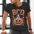Boston Terrier Costume On Pumpkin Halloween Boston Terrier Men's V-Neck T-Shirt, Boston Terrier Halloween Shirts, gift for family, gift for coworker