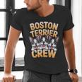 Boston Terrier Crew Cartoon For Dog Owner Pet Boston Terrier Men's V-Neck T-Shirt, gift for family, gift for coworker