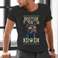 Boston Terrier Dad Boston Bull Bostie Dog Men's V-Neck T-Shirt, Boston Terrier Dad Shirts, gift for family, gift for coworker