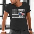 Boston Terrier Dog 4th Of July US American Flag Patriotic Men's V-Neck T-Shirt, Patriotic Boston Terrier Shirts, American Boston Terrier Shirts, Boston Terrier 4th Of July Shirts, gift for family, gift for coworker