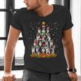 Boston Terrier Dog Christmas Tree Santa Hat Xmas Pajama Men Women Kids Men's V-Neck T-Shirt, Boston Terrier Christmas Shirts, gift for family, gift for coworker